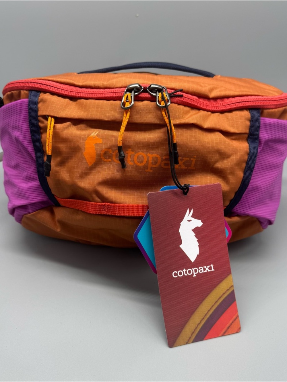 NEW Cotopaxi Lagos 5L Hydration Hip Pack 2L Bladder Mezcal Foxglove Orange Pink
